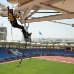 استادیوم استان قدس دسترسی با طناب لایف لاین